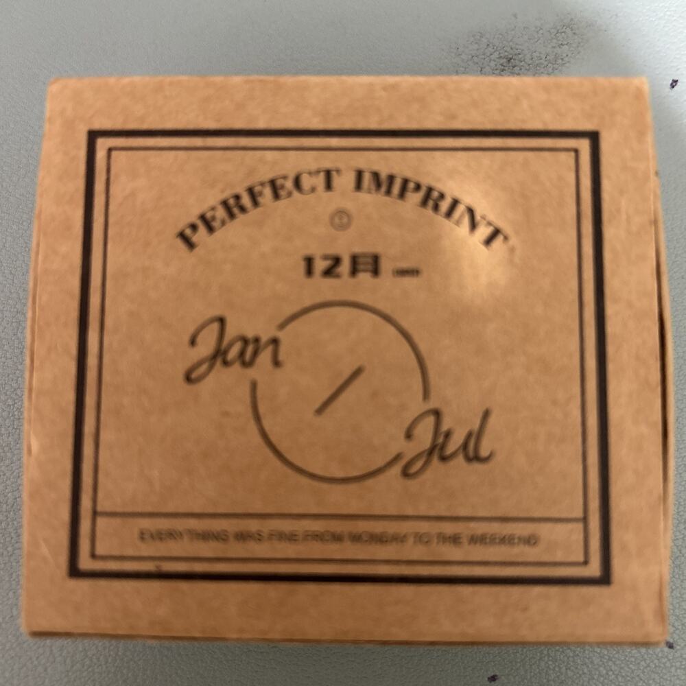 Perfect Imprint Wooden Stamp Set Months Jan-Dec Journaling Scrapbooking New - Picture 5 of 6
